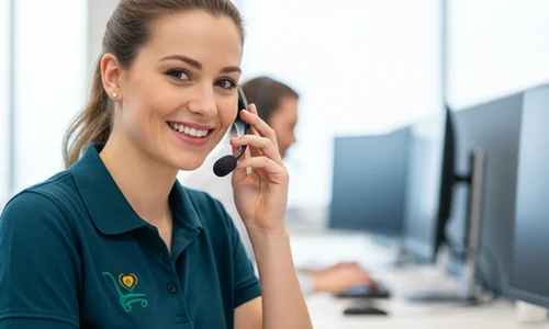 Vrouwlijke klantenservice medewerker van Zorgdiscounter